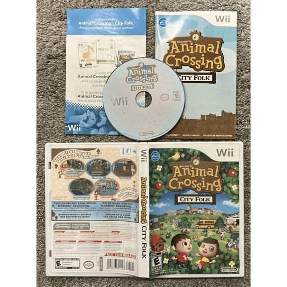 Animal Crossing: City Folk (Nintendo Wii, 2008) Complete W/ Manual CIB TESTED - Picture 1 of 8